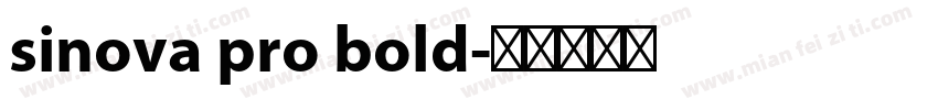 sinova pro bold字体转换
